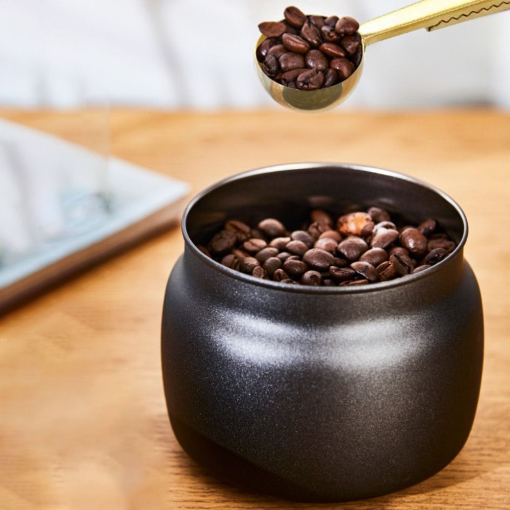 Coffee Tea Canister Set - وعاء تخزين حبوب القهوة من الفولاذ