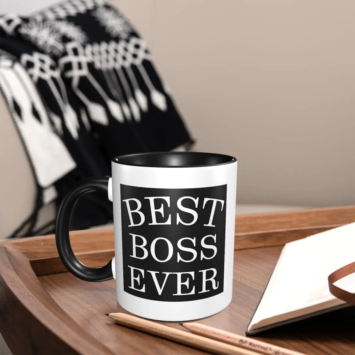 Best Tea Coffee - كوب سيراميك مضحك بتصميم 'أفضل رئيسة