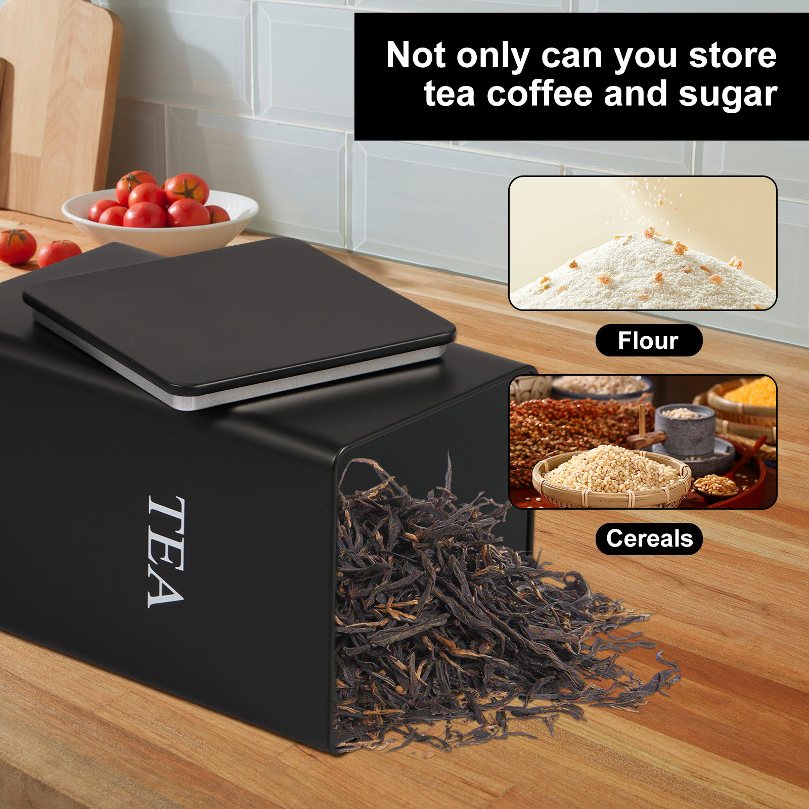 3 قطعة علب تخزين حبوب البن الش - مراجعة Coffee Tea Canister Set وسعره