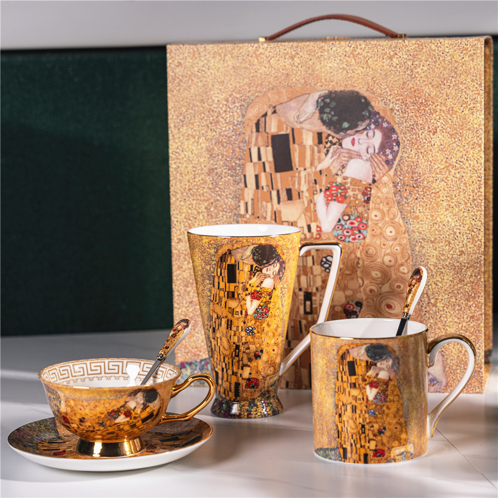 غوستاف كليمت قبلة العظام أكواب - مراجعة Best Tea Coffee وسعره