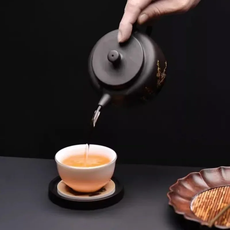 كأس خشبي مستدير حصيرة مقاومة ل - مراجعة Coffee Tea In Chinese وسعره