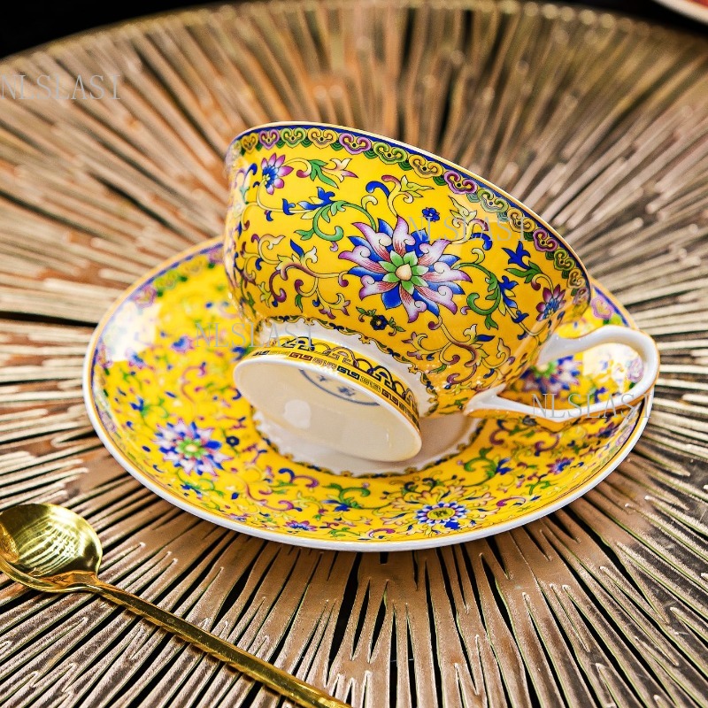 طقم فنجان شاي وصحن من الخزف ال - مراجعة Coffee Tea In Chinese وسعره