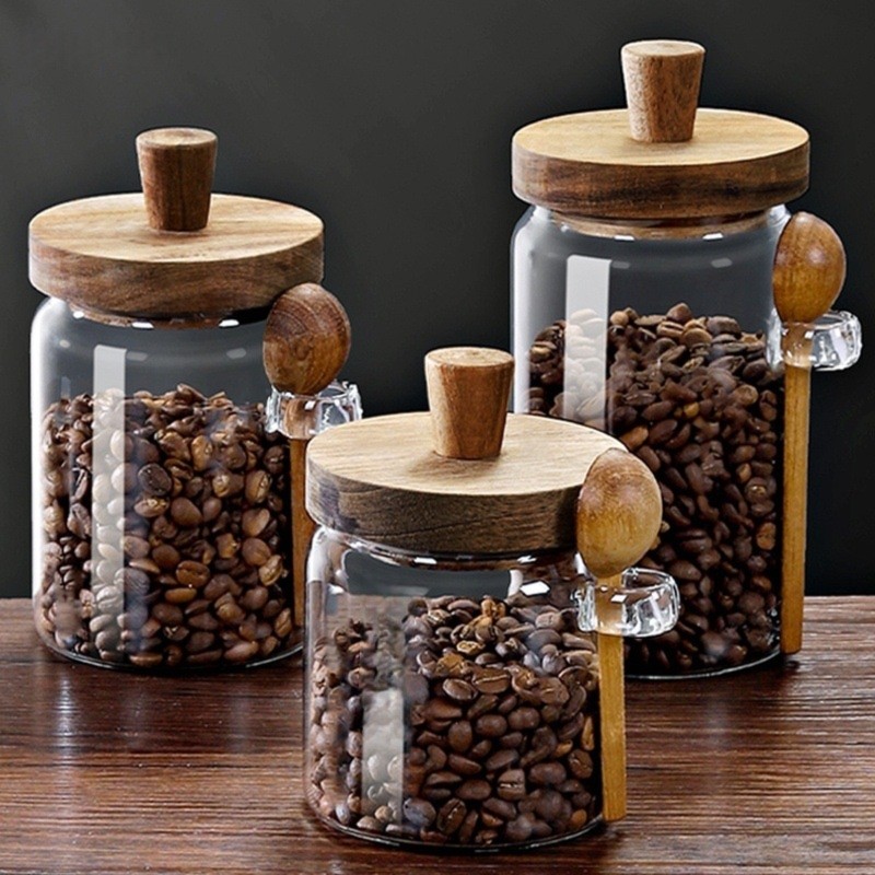 مجموعة علب زجاجية من ABJI مع أ - مراجعة Coffee Tea Canister Set وسعره