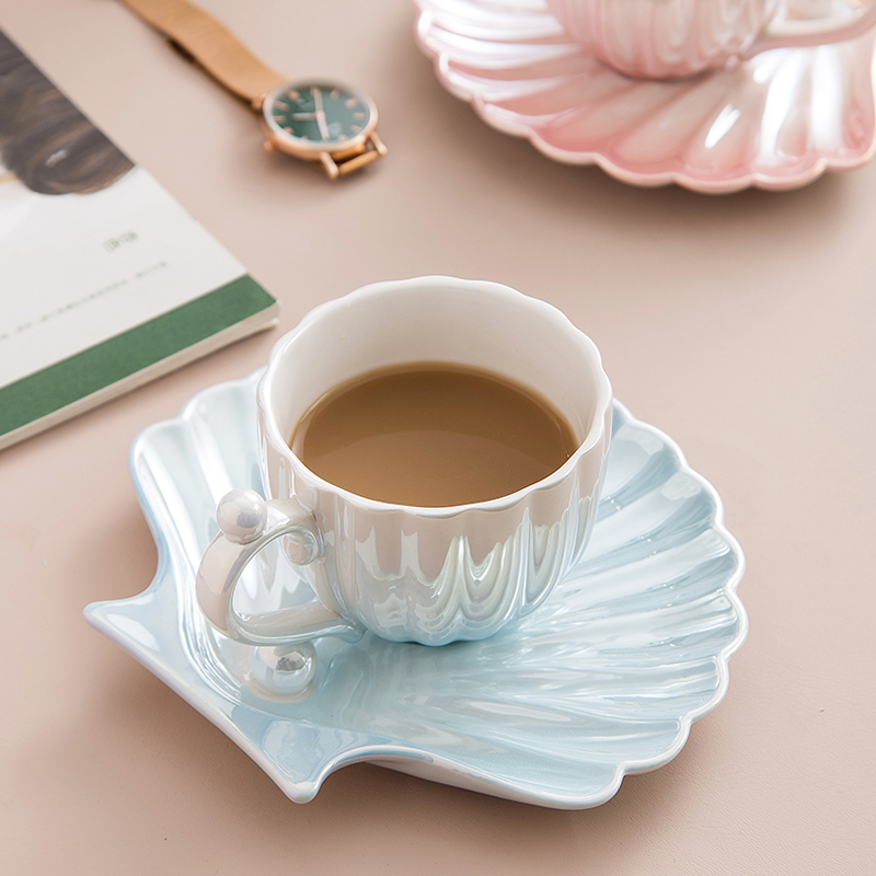 أكواب سيراميك بتصميم شل اللؤلؤ - مراجعة Best Tea Coffee وسعره