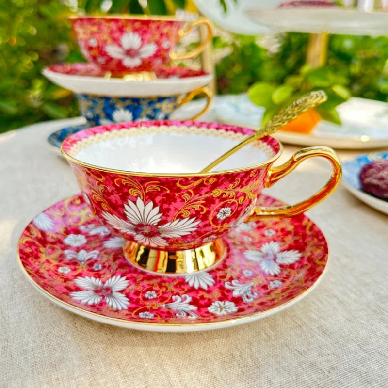 طقم فنجان قهوة وصحن من الخزف ا - مراجعة Coffee Tea English وسعره