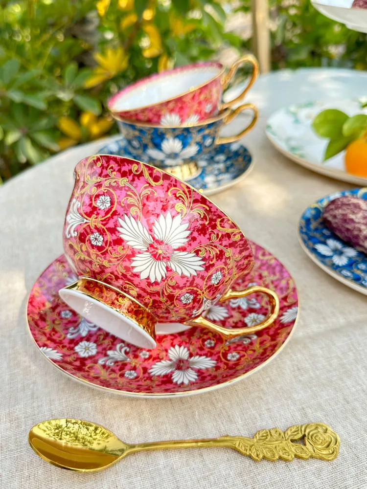 طقم فنجان قهوة وصحن من الخزف ا - مراجعة Coffee Tea English وسعره