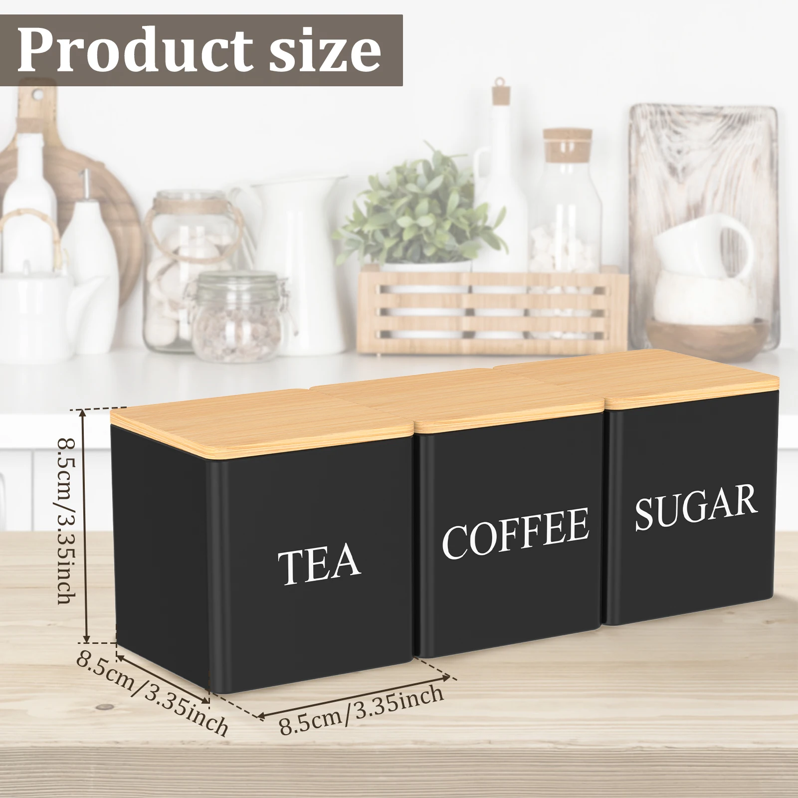 طقم من 3 قطع: علب شاي وسكر وقه - مراجعة Coffee Tea Canister Set وسعره