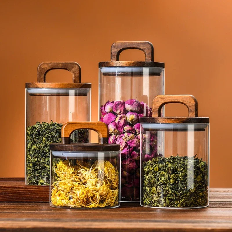 جرة زجاجية شفافة مع غطاء من ال - مراجعة Coffee Tea Canister Set وسعره