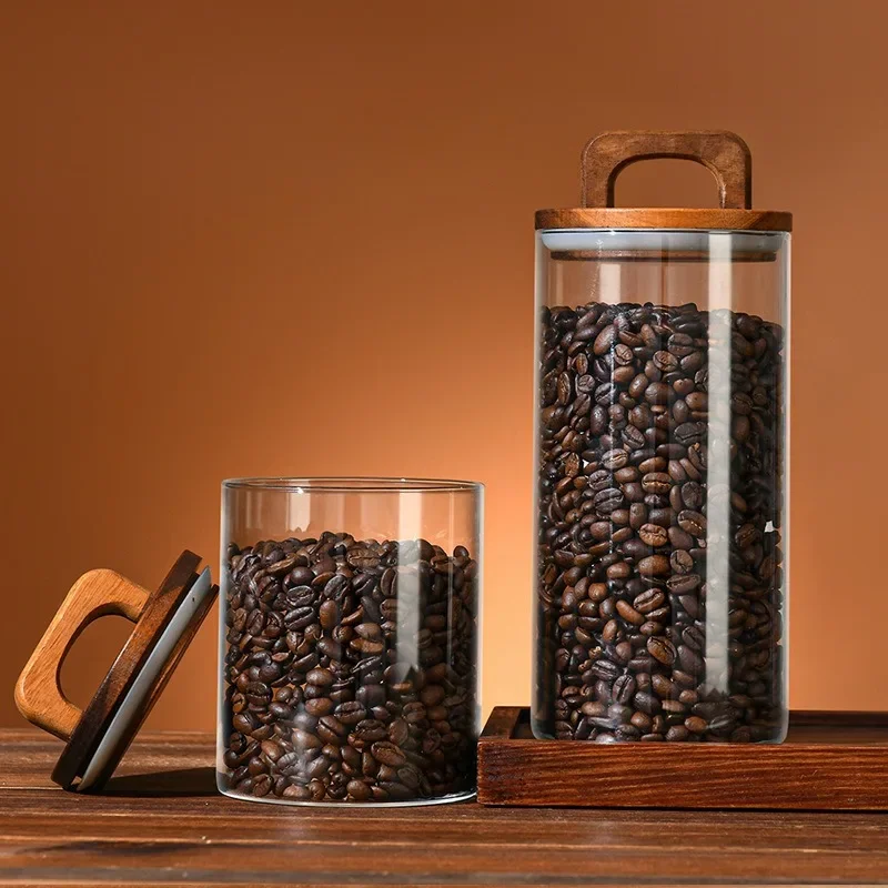 جرة زجاجية شفافة مع غطاء من ال - مراجعة Coffee Tea Canister Set وسعره