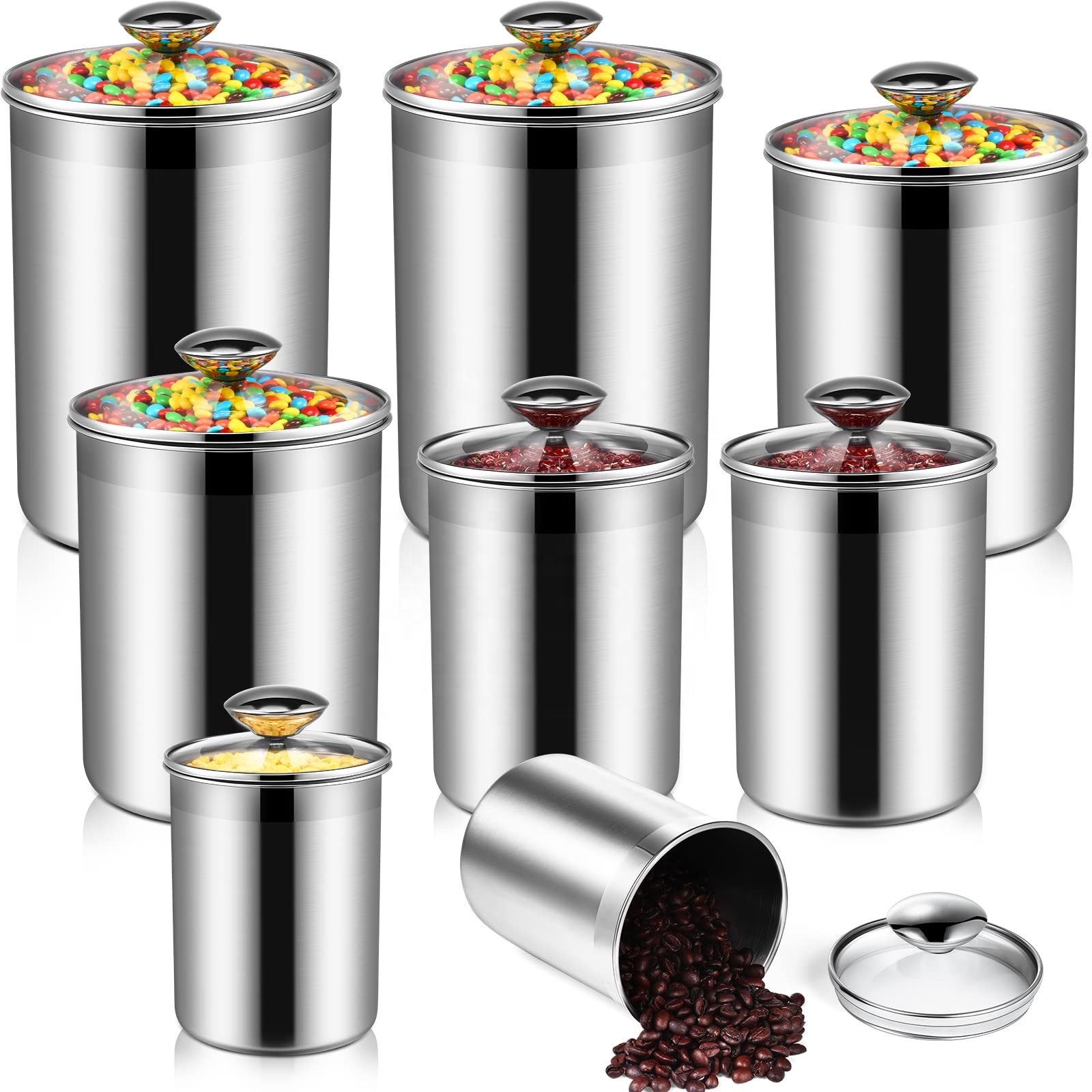 حاويات تخزين المواد الغذائية،  - مراجعة Coffee Tea Canister Set وسعره