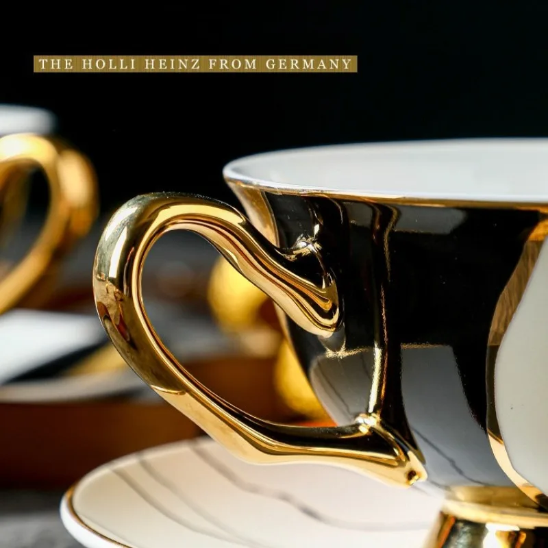 أكواب وصحون قهوة من الخزف الصي - مراجعة Coffee Tea English وسعره