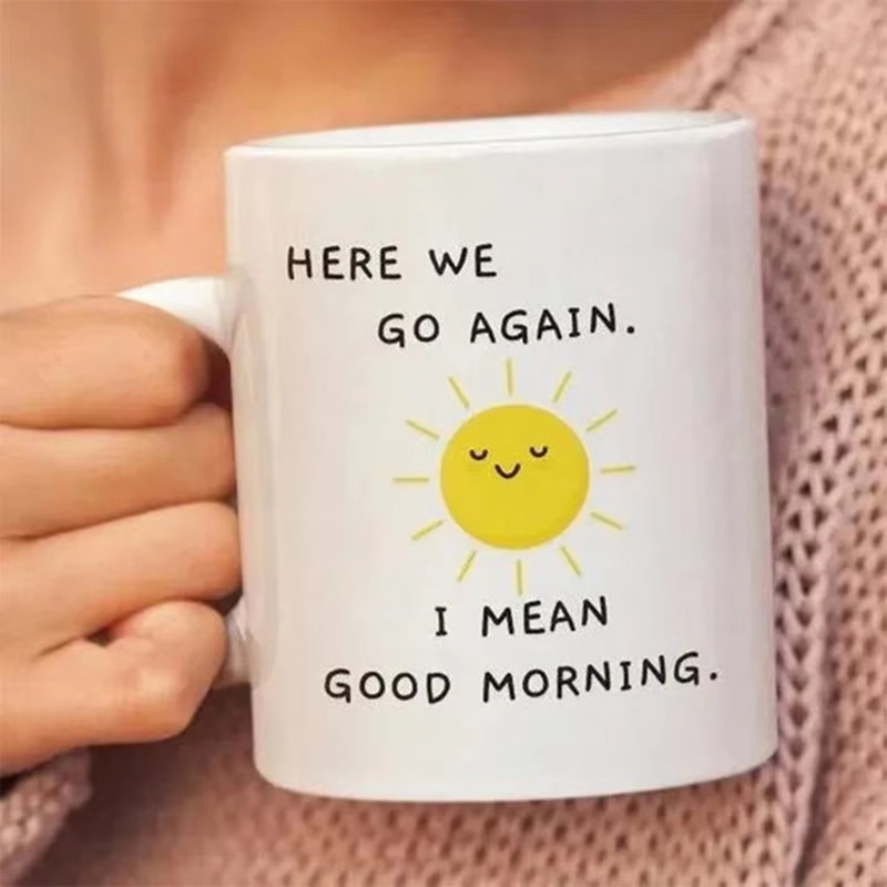 فنجان القهوة مضحك الساخر مضحك  - مراجعة Coffee Tea Good Morning وسعره
